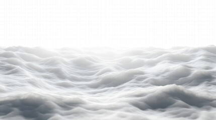 Fototapeta premium Serene White Fog Over Gentle Ocean Waves in Soft Light Atmosphere