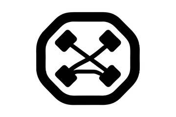 creative gym resistance bands icon and logo vector illustration  