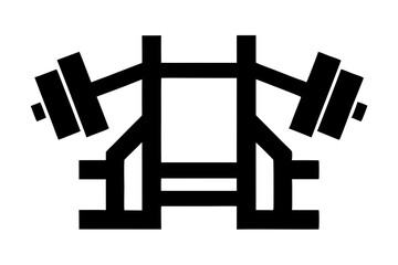 Fototapeta premium creative gym power rack icon and logo vector illustration