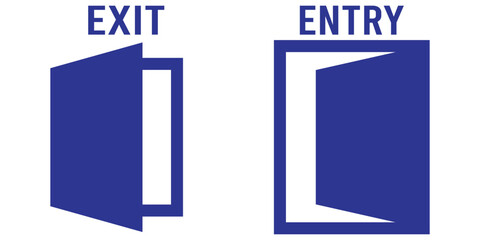 door exit and entry  arrow icon.  logout and login icon vector illustration eps 10.