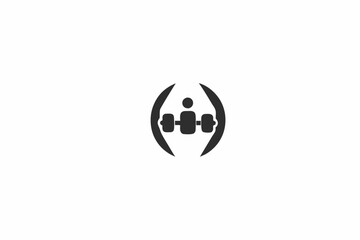 creative gym massage roller icon concept and logo vector illustration