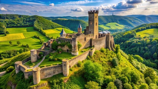 Ruins of Die Burg Windeck castle in Windeck, Germany, castle, ruins, ancient, historical, architecture, stone, medieval, landmark
