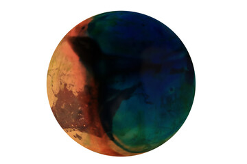 Planets for use in your photos or art images. Made from liquid art using water, paint, soap, oil and inks. Macro photos.