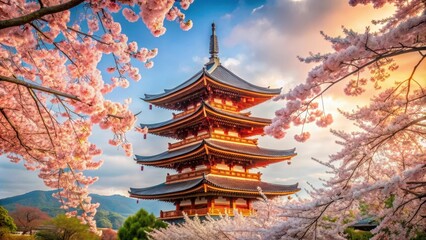 Iconic five-story pagoda in Kyoto