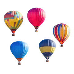 Colorful hot air balloons sky digital art outdoor aerial view transparent background