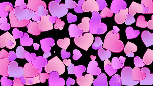 3 Candy Heart Transitions with transparent background