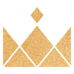 Png gold luxurious crown sticker, transparent background