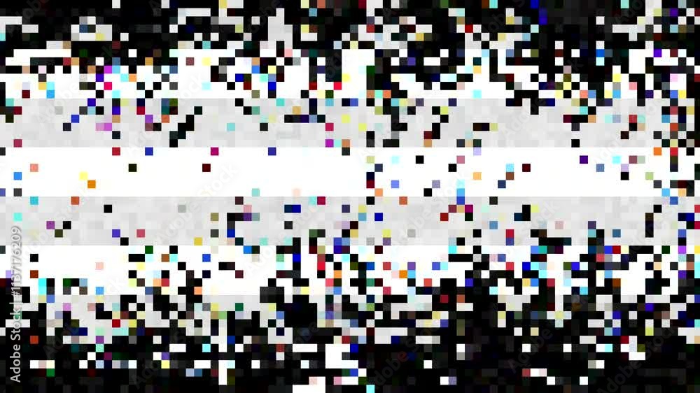 Poster colored pixels animation