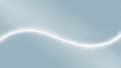 Fototapeta premium Sparkling White Wave on a Blue Background