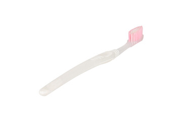 color pink brush tooth isolated on white background