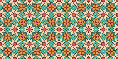 Seamless pattern of simple geometry in retro style , retro, seamless, pattern, geometry, simple, vintage,design