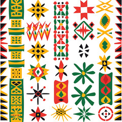 Colorful Geometric Pattern on White Background