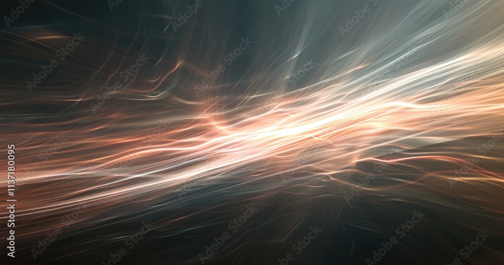 Poster a dynamic abstract image featuring flowing light and colors, suggesting movement and energy.