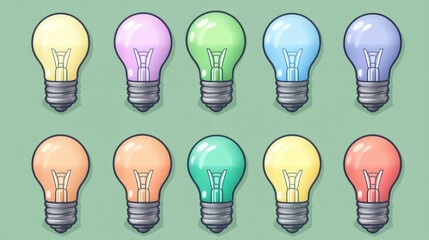 Colorful Light Bulbs - Ideas, Innovation, and Creativity