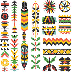 Fototapeta premium Colorful Geometric Patterns and Shapes for Design Projects