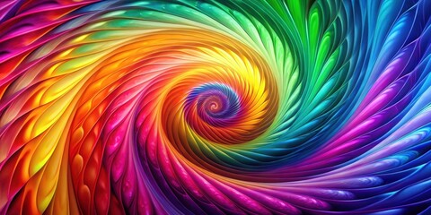 Spiral background with vibrant colors and abstract design, abstract, vibrant, colors, swirl, pattern, hypnotic, geometric