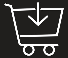 Shopping icon online purchase shopping symbol outline style illustration vector design. Shopping icon set. Solid icons vector collection with transparent background.
