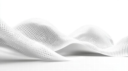 Abstract White Perforated Wave Pattern