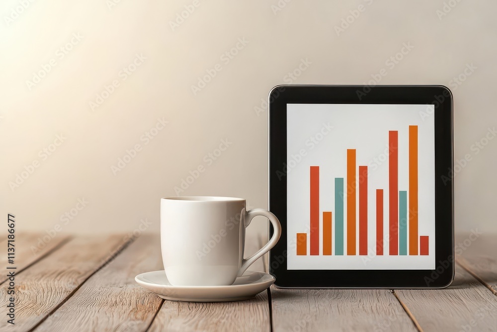 Poster digital transformation concept. a side-by-side display of business performance pre- and post-digital