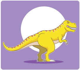 dinosaur t rex tyrannosaurus. vector illustration isolated cartoon animal