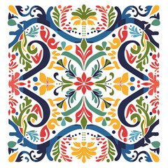 Fototapeta premium Colorful Floral Pattern Design for Backgrounds and Textiles