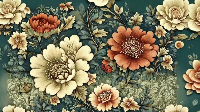 Bohemian pattern vector illustration AI generated animated illustration background