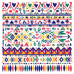 Colorful Pattern with Geometric Shapes and Designs