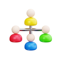 Obraz premium subordination 3d render icons