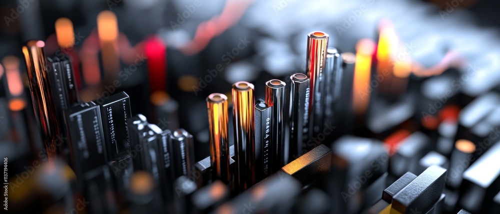Poster exploring technological advancements data visualization tools digital workspace graphic design abstr