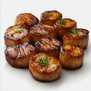 Caramelized Scallops Gourmet Dish with Scato Sauce Culinary Artistry for Food Photography and Presentation