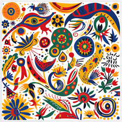 Naklejka premium Colorful Abstract Shapes and Patterns for Design Use