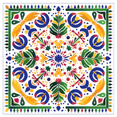 Vibrant Floral Mandala Design for Creative Projects