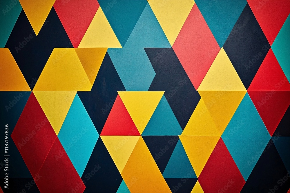 Aufkleber abstract geometric triangle pattern colorful background modern design
