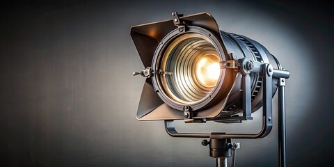 Theater spot light used in filmmaking Tungsten Fresnel Light , film, lighting, stage, spotlight, equipment, set