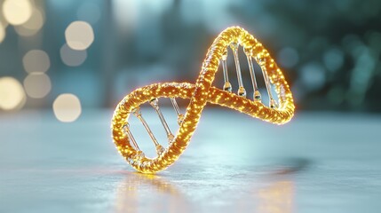 Glowing DNA Strand, Science Background | Abstract backgrounds