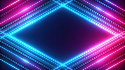 Abstract neon background with glowing pink and blue lines ,  rendering, fantastic, wallpaper, colorful, laser rays, abstract