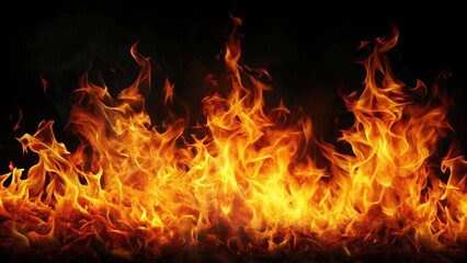 Fire blaze flames on black background , fire, blaze, flames, black, background, burn, flame, isolated