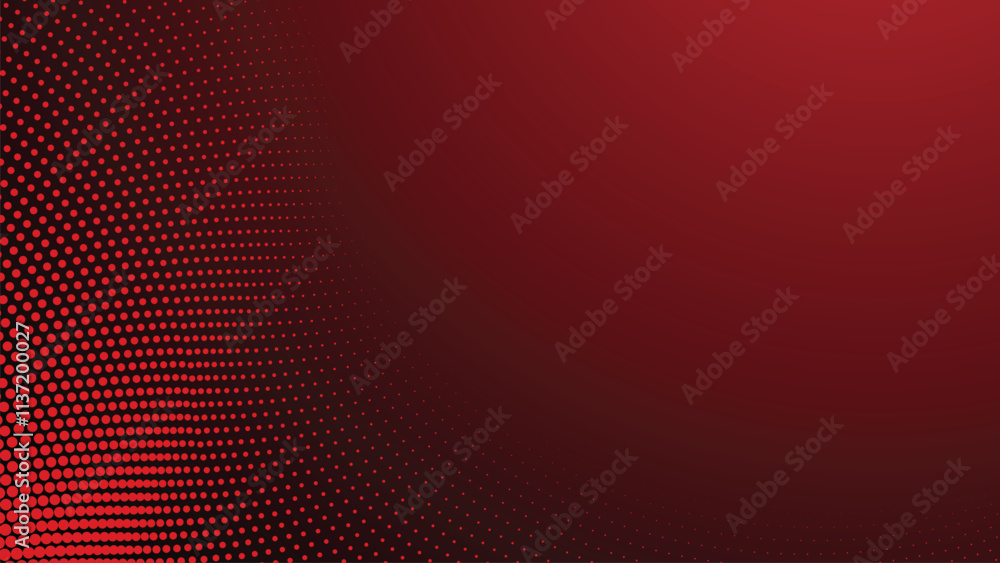 Wall mural red gradient with halftone abstract background for backdrop or presentation