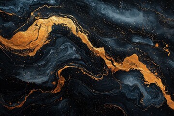 Obraz premium Exquisite Golden Marble Abstract Texture Art