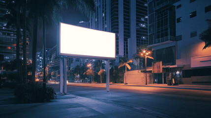Wide blank billboard mockup for your design.