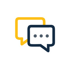 Minimalist Speech Bubble Logo icon for Communication Design.