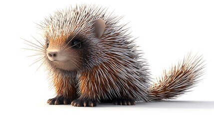 Obraz premium Adorable Baby Porcupine Cute Wildlife Nature Animal
