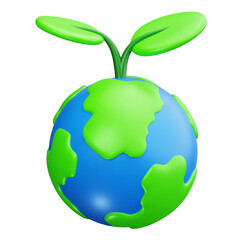 eco energy 3d Render Icons