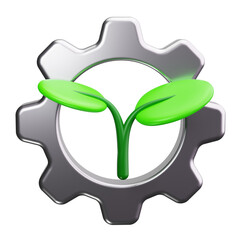 gear 3d Render Icons