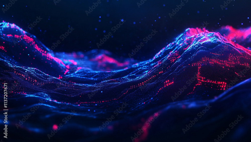 Poster digital graphic abstract background for ai and machine learning