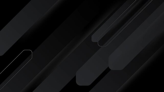 geometric patterns with black and grey shapes in an abstract design on black background seamless 4k video background motion pop art design