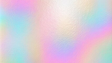 Abstract pastel rainbow hologram, silver iridescent foil texture background, raster image.
