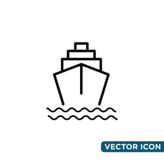 Simple Design Boat Icon Template 