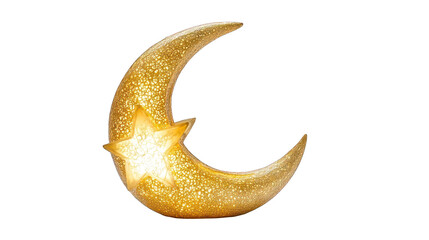 a crescent moon and star lantern transparant background png