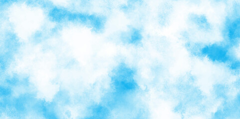 Abstract blue color clouds background, Vibrant clear blue sky with puffy and blurry natural clear clouds, The summer is colorful clearing day Good weather with natural clouds.